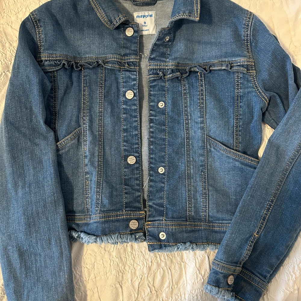 Mayoral Denim Jacket- Girls Size 9